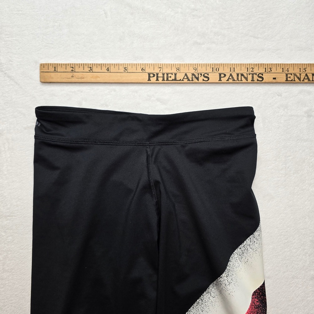 Adidas Leggings Athletic Compression Colorblock Black Pink XL 16 - Picture 6 of 7